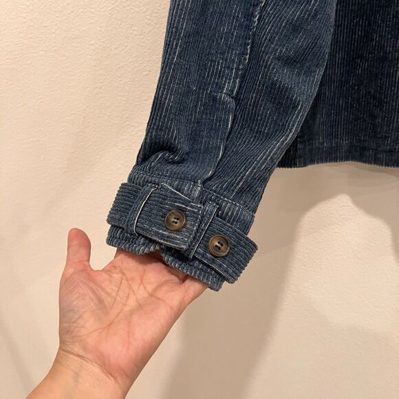 Avec Les Filles Women’s Cropped Corduroy Jacket Sz M Blue Casual School Preppy - Picture 5 of 7